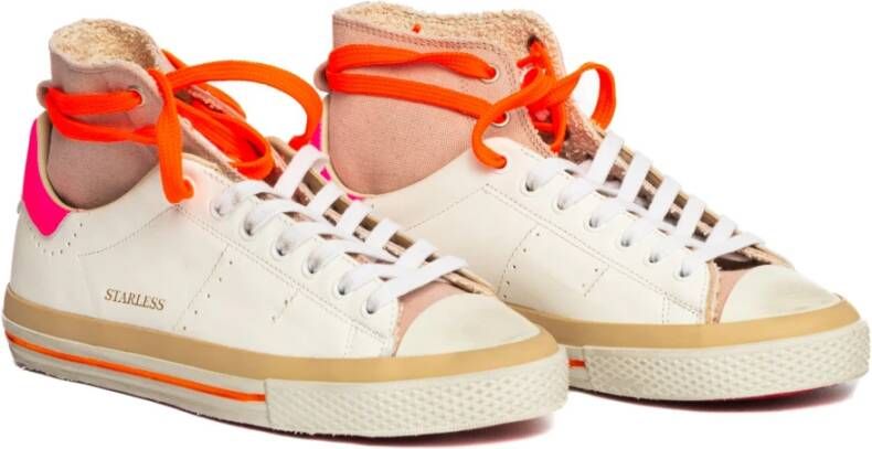 Hidnander Witte Roze Sneakers voor Dames Stijlvol en Comfortabel Meerkleurig Dames