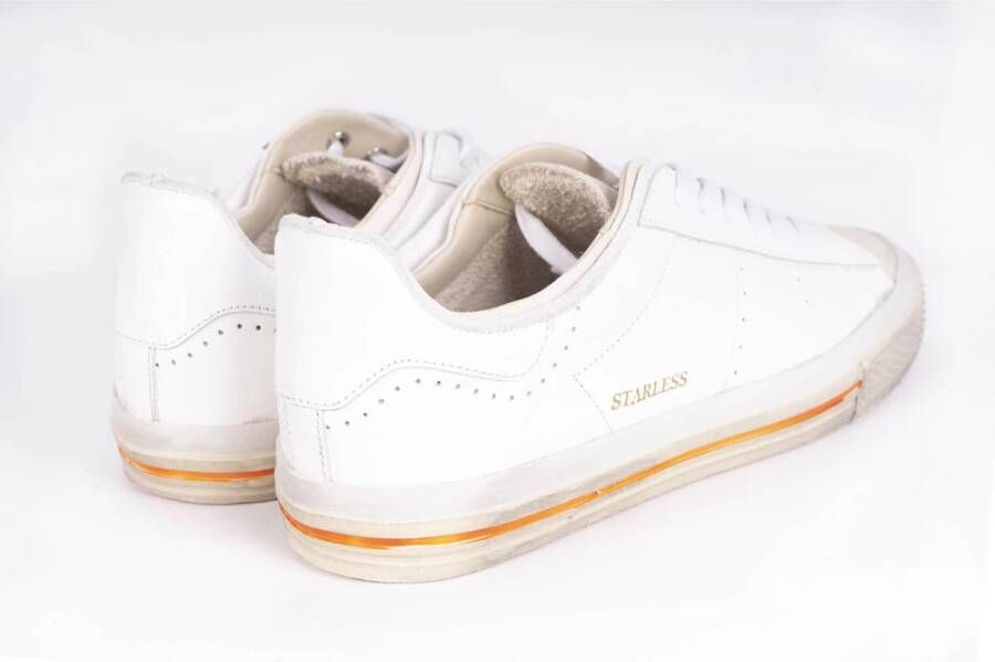 Hidnander Starless Sneakers: Klassieke Silhouet Premium Leer Wit Heren