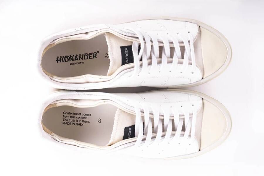 Hidnander Starless Sneakers: Klassieke Silhouet Premium Leer Wit Heren