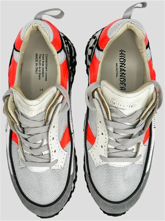 Hidnander Threedome Zero Sneaker Wit Oranje Multicolor Heren