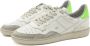 Hidnander Witte Fluogroene Sneakers voor Dames White Dames - Thumbnail 2