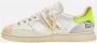 Hidnander Witte leren sneakers met schelpneus - Thumbnail 2