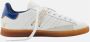 Hidnander Witte leren sneakers met suède inzetstukken Multicolor Heren - Thumbnail 2