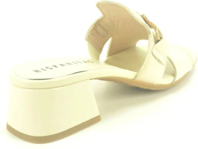 Hispanitas Beige Instap Sandalen met Kledingdetail Beige Dames