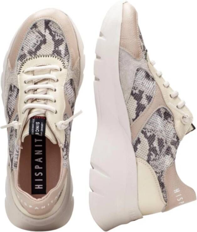 Hispanitas Beige Mesh Sports Sneaker Habana