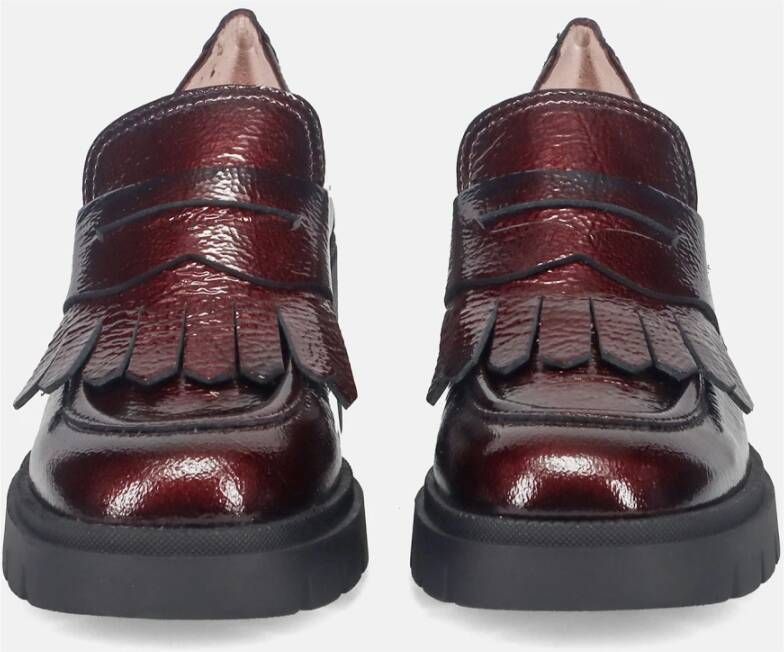 Hispanitas Leren Mocassins met Franjes Red Dames