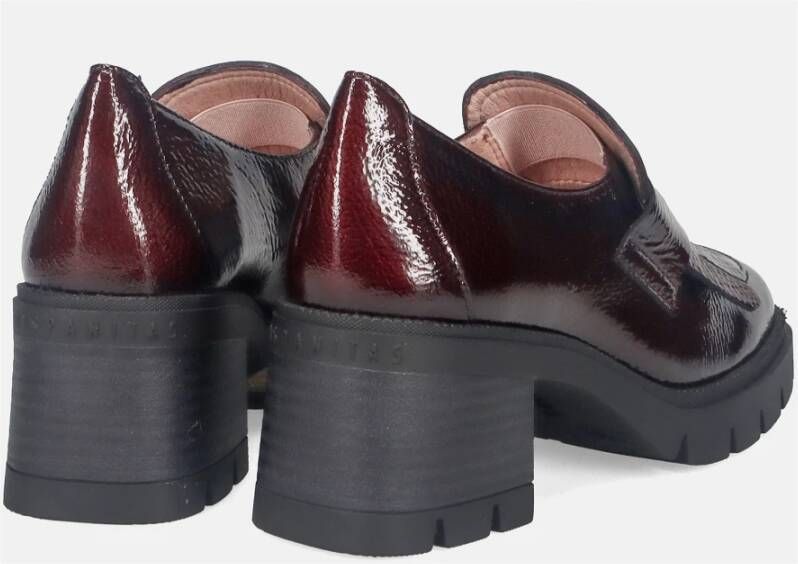 Hispanitas Leren Mocassins met Franjes Red Dames