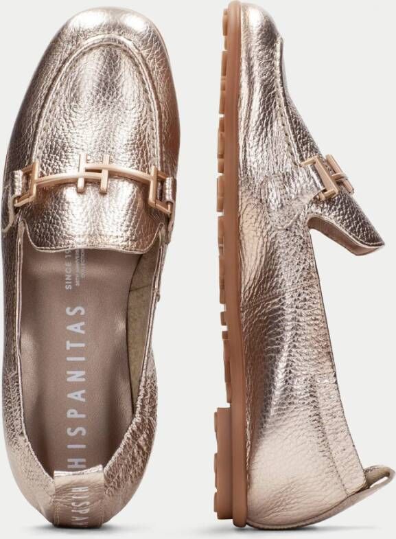 Hispanitas Elegante Metallic Mocassin Platte Schoenen