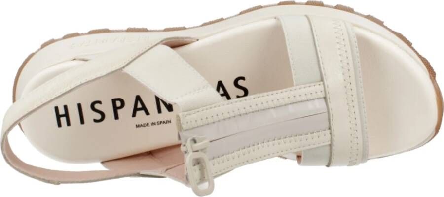 Hispanitas Stijlvolle platte sandalen voor vrouwen Beige Dames