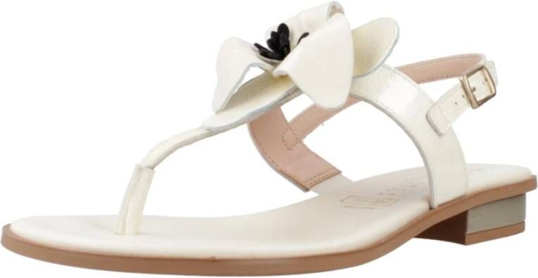 Hispanitas Stijlvolle Platte Sandalen White Dames