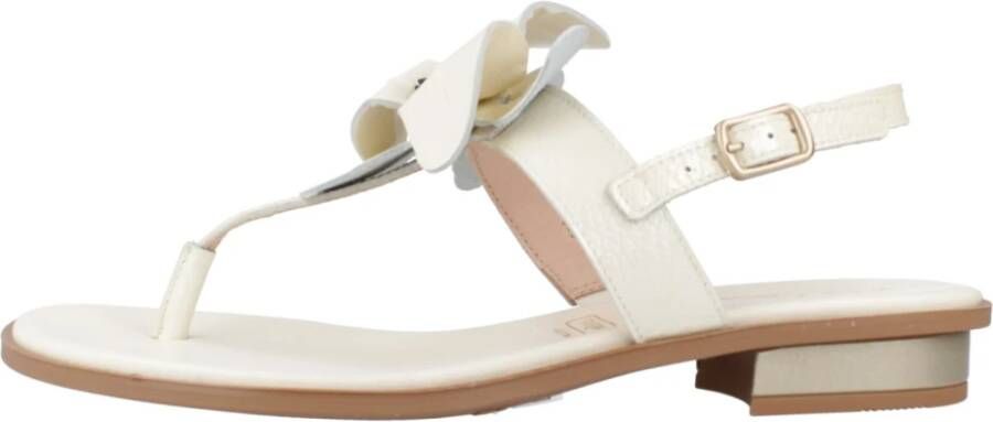 Hispanitas Stijlvolle Platte Sandalen White Dames