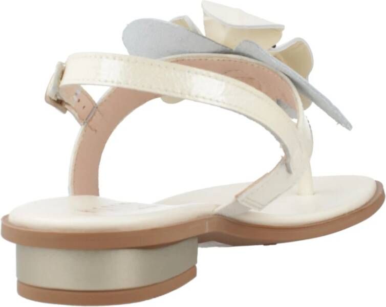 Hispanitas Stijlvolle Platte Sandalen White Dames