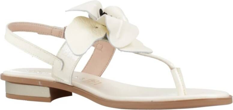 Hispanitas Stijlvolle Platte Sandalen White Dames