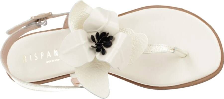 Hispanitas Stijlvolle Platte Sandalen White Dames