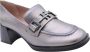 Hispanitas Metallic grijze Milan mocassin schoen Gray Dames - Thumbnail 12