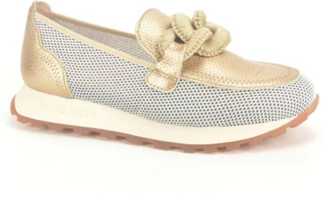 Hispanitas Goud Sport. Loafer + Ketting Multicolor Dames