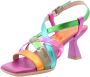 Hispanitas Multi Color Leren Jurk Sandalen Multicolor Dames - Thumbnail 8