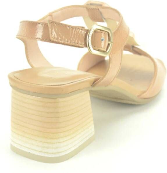 Hispanitas Hoge hak sandalen in kameel kant Beige Dames