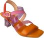 Hispanitas Stijlvolle T-strap Hoge Hak Sandalen Orange Dames - Thumbnail 5