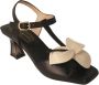 Hispanitas Stijlvolle Zwarte Leren Hoge Hak Sandalen Black Dames - Thumbnail 3