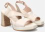 Hispanitas Leren hoge hak sandalen met platform Beige Dames - Thumbnail 2