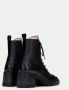 Hispanitas Zwarte leren enkellaars in militaire stijl met glanzend neusdetail Black Dames - Thumbnail 5