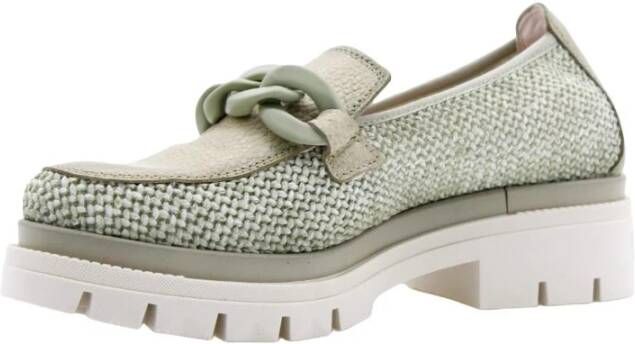 Hispanitas Stijlvolle Media Loafers voor Vrouwen Green Dames