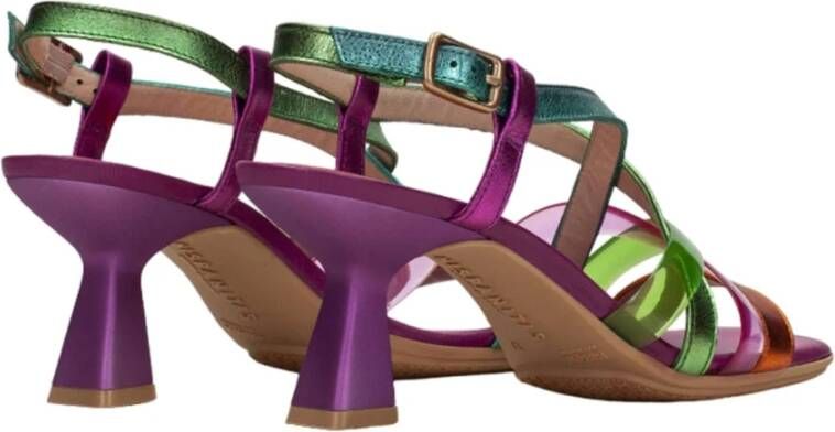 Hispanitas Multi Color Leren Jurk Sandalen Multicolor Dames