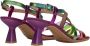 Hispanitas Multi Color Leren Jurk Sandalen Multicolor Dames - Thumbnail 5