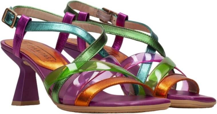 Hispanitas Multi Color Leren Jurk Sandalen Multicolor Dames