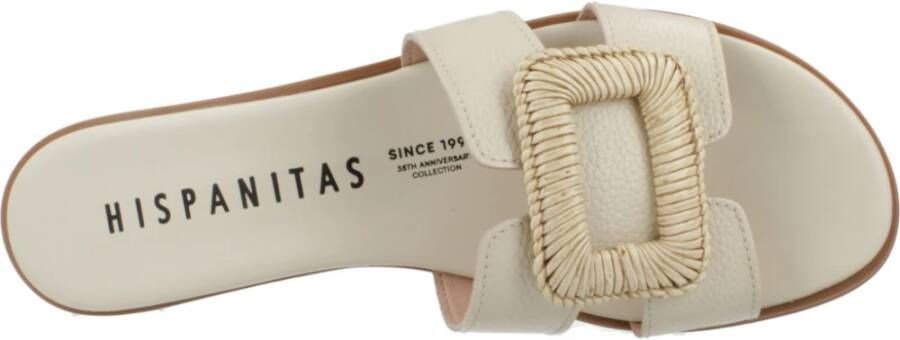 Hispanitas Platte Sandalen Sliders Beige Dames