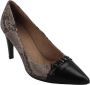 Hispanitas Python Leren Hakken Pumps Bruin Dames - Thumbnail 2