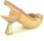 Hispanitas Stijlvolle Camel Raffia Sandalen Brown Dames - Thumbnail 2