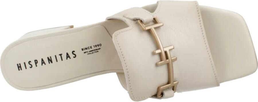 Hispanitas Stijlvolle hakken muiltjes sandaal Beige Dames