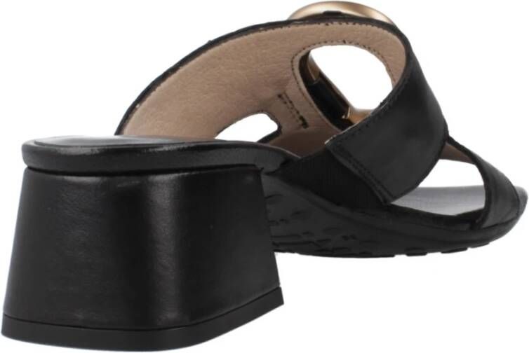 Hispanitas Stijlvolle hakken muiltjes sandaal Black Dames