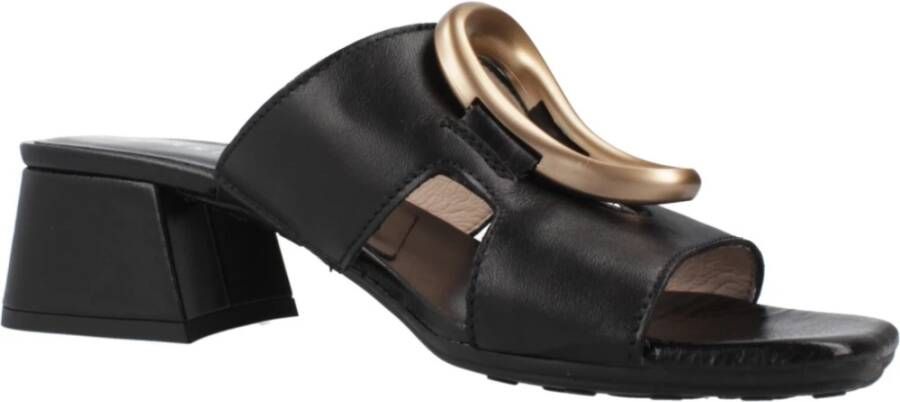 Hispanitas Stijlvolle hakken muiltjes sandaal Black Dames