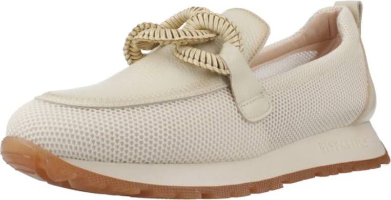 Hispanitas Stijlvolle Loafers met Versieringsdetail Beige Dames