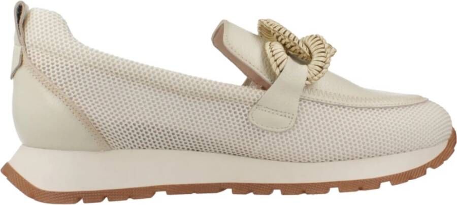 Hispanitas Stijlvolle Loafers met Versieringsdetail Beige Dames