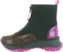 Hispanitas Sport Alaska Bosgroen lila leren sportschoenen -Hoogte sleehak - Thumbnail 2