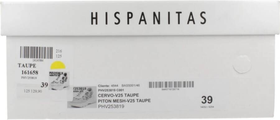 Hispanitas Taupe Sneakers met slangenprint