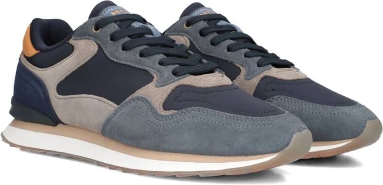 Hoff Blauwe Suède Lage Sneakers