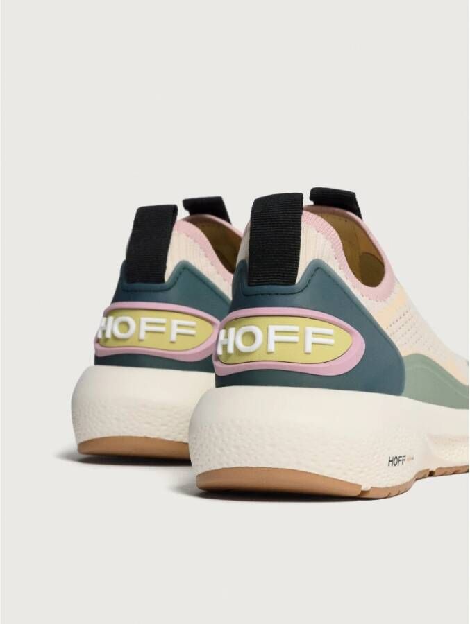 Hoff Crème Hardloopschoenen met Groene Details