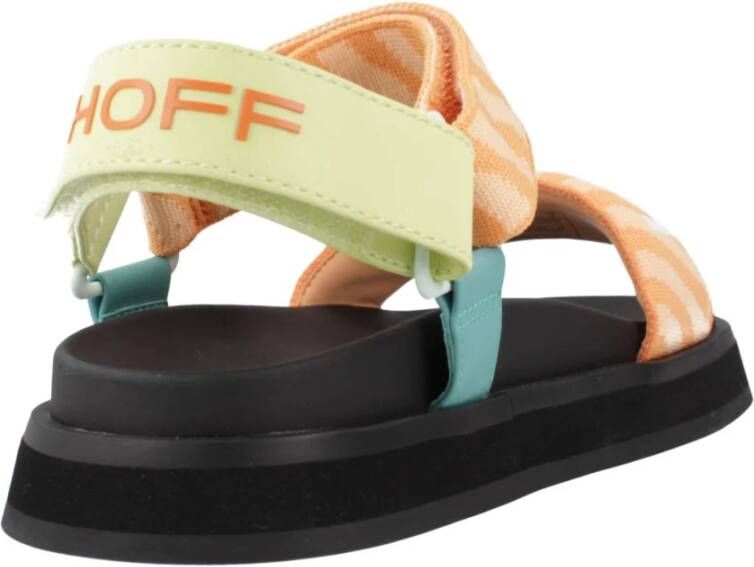 Hoff Velcro Platte Sandalen Orange Dames