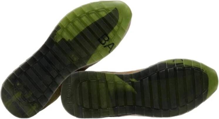 Hoff Groene Casual Textiele Sneakers voor Heren Multicolor Heren
