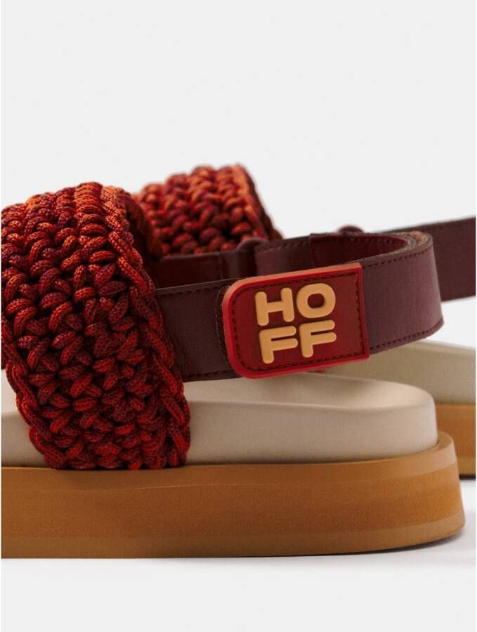 Hoff Multicolor Gevlochten Sandaal met Memory Foam Red Dames