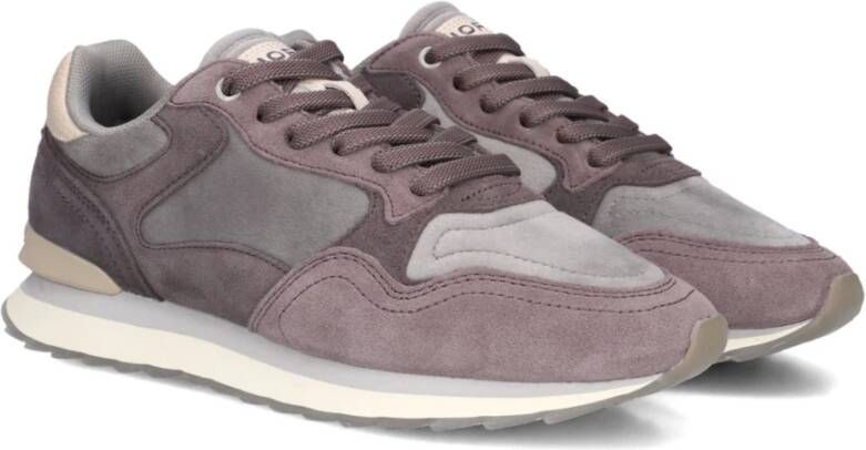 Hoff Paarse Suède Sneakers voor Herfst Winter