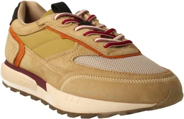 Hoff Unieke Beige Groen Oranje Dames Sneakers Bruin Dames