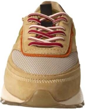 Hoff Unieke Beige Groen Oranje Dames Sneakers Bruin Dames