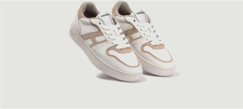 Hoff Nude Leren Tennissneakers Wit Dames