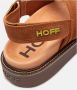 Hoff Terracotta Leren Strappy Sandaal Platform Brown Dames - Thumbnail 4